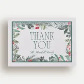 Botanical Border Thank You Card