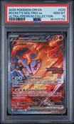 2025 POKEMON DRI EN-DESTINED RIVALS #229 TEAM ROCKET'S MOLTRES EX PSA 10