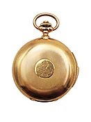 A. Sandoz 14k Yellow Gold Heavy Minute Repeating Hunter Pocket Watch c. 1905