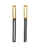 Sterling Silver Gold Plated and Oxidized Earrings