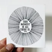 Vinyl Sticker Rumi Quote with Hand Drawn Art