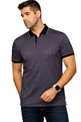 Black Cotton Stretch Polo | Men's