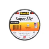 3M 7100201470 Vinyl Electrical Tape, Black, 3/4in x 76ft, 1 in Core, Super 33 Plus Series