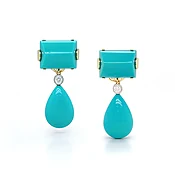 Sleeping Beauty Turquoise Drop Earrings