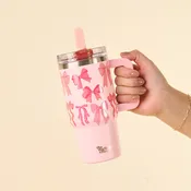 20 oz Lifestyle Flip Straw Tumbler-Blushing Bows