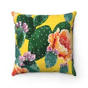 Cactus Flowers Square Pillow