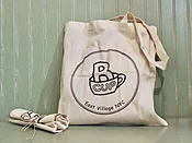 Cotton Tote Bag with Logo (15x15 in.) | B Cup Cafe & Eatery | Breakfast, Brunch, & Lunch