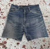 Vintage 1950's Lee Rider Full Selvedge Cutoff Denim Super Wash Shorts (JYJ0524-235)