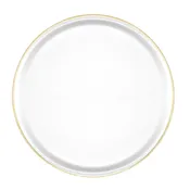 BrimWare Basic 10.5" Dinner Plates (White / Gold) - 10 ct.