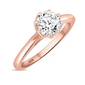 Allonia 1 ct tw. Lab Grown Diamond Round Solitaire Engagement Ring 10K Rose Gold