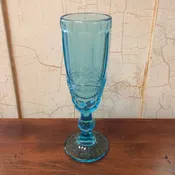 Aqua Blue Boho Chic Champagne Flute — Summer Porch Vintage Living Sacramento