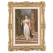 A LARGE BERLIN (K.P.M.) PORCELAIN RECTANGULAR PLAQUE OF KÖNIGIN LOUISE