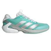 Adidas Women's Adizero Ubersonic 5 Tennis Shoes (Flash Aqua/Silver Metallic/Blush Pink)