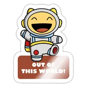 Out of This World! Meep Vinyl Sticker
