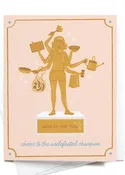 Mom of the Year Trophy Greeting Card