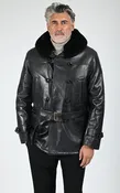 Authentique Canadienne cuir noir