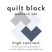 Quilt Block Pattern Set - High Contrast