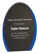 Black Acrylic Award with Blue Accent 176
