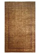 Agra Hand Knotted Brown 14x23