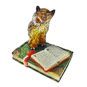 Vienna Bronze Owl on 2 Book