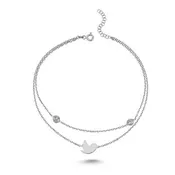Bird Charm Anklet & Bracelet In Silver