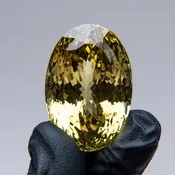 166 Carat Heliodor Oval Cut Gemstone from Russia
