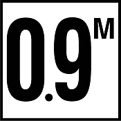6 Inch (in) x 6 Inch (in) Depth Marker 0.9M Glass Overlay