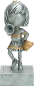 BOBBLEHEAD CHEERLEADER GOLD/PEWTER