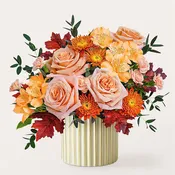 Spiced Latte Bouquet with Ivory Vase