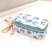 Simply Southern Portable Jewelry Case Keychain – Floral Patchwork Travel Organizer