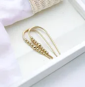 14k Gold Filled Beaded Threader Earrings