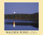 Full Moon Setting, Walden Pond – poster