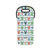 Lobster Print Wine Tote Bag