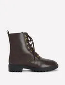 Alex Lace Up Ankle Boots-Chocolate