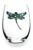 Dragonfly Jeweled Stemless Wine Glass - The Queens Jewels