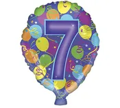 18" Number 7 Mylar Balloon
