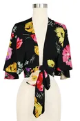30s Wrap Top - Museum Floral