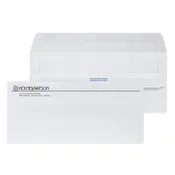 Custom #10 Self Seal Envelopes, 4 1/8" x 9 1/2", 24# White Wove, 1 Standard Ink, 250 / Pack