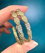Alex Sepkus Leaf Hoop Earrings