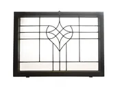 beveled glass transom window with heart — Architectural Antiques