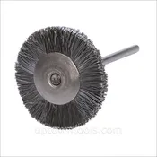 1" STEEL STRAIGHT BRISTLE BRUSH MOUNTED 3/32" MANDREL, PKG-6