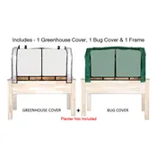 Greenhouse & Bug Cover Combo for 23" x 72" Planters