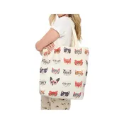 SM Wardrobe Kitty In Glasses Tote Bag