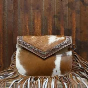 American Darling Hair on Brown and White with Fringe