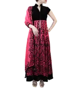 BLACK AND PINK HEAVY ANARKALI