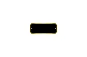 2.5" x 1" Black / Gold Perpetual Plate with Gold Border