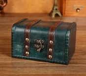 ABX-01 Green Antique Style Wooden Box