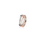 14K White Gold 14K Rose Gold Rose Gold Plated Gold Plated Satin Finish Diamond Wedding Band 7.0mm 0.47 ctw