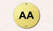 Letter  Tags (26pcs) - Gold Background - Round - 1.75"