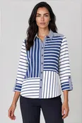 Beau Chemise Mixed Stripe Blouse